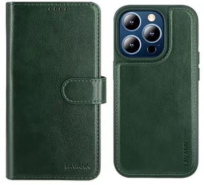 Telefoonhoesje Leer Book Case 2 in 1 - Geschikt voor Samsung S25 - Groen - Magnetic Case - Ruimte voor 3 pasjes