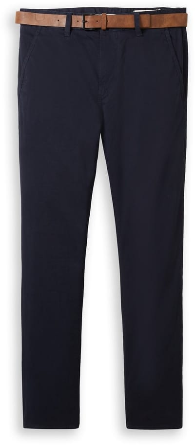Tom Tailor Denim - Slim-fit chino met riem - Maat 29/30 - sky captain blue