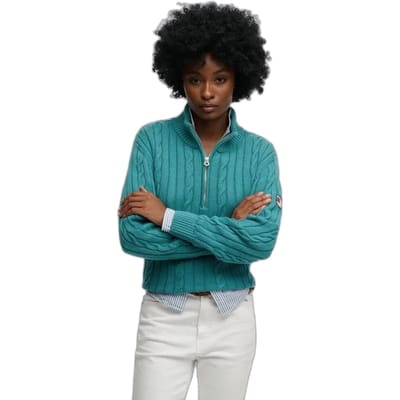 Casual gebreide half-zip pullover voor dames Superdry