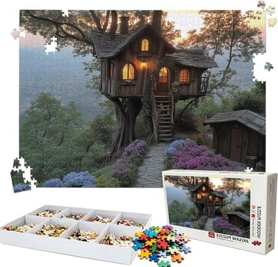 Houten Puzzel - Legpuzzel Volwassenen - Ontspanning en Uitdaging - Precisie Gesneden Stukjes - 5000 Stukjes - Gekleurd