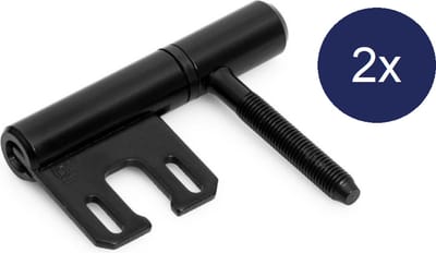 Inboorpaumelle - Zwart - 14mm - Voor Stalen Kozijn - 2 Stuks