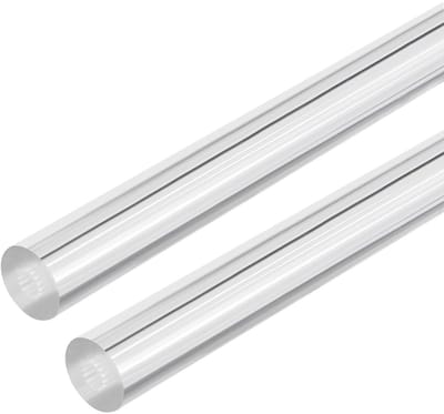 Dailygoods- Acrylstang 1/2 inch x 25 cm - 2 Stuks - Decoratieve Staven - Weerbestendig - Hoge Transparantie - Voor Verlichting en Knutselprojecten - Acrylstaaf