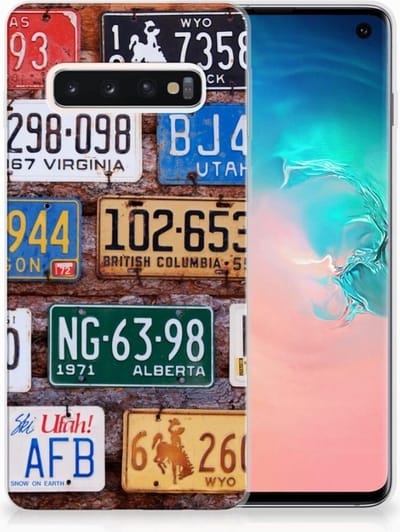 Samsung Galaxy S10 Siliconen Hoesje met foto Kentekenplaten