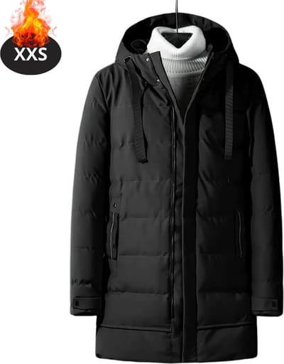 Livano Winterjas - Parka - Heren - Winter - Jas - Volwassen - Stijlvol - Zwart - XXS