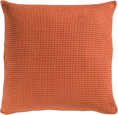 Heckettlane Kussensloop Wafel - Kussenhoes van 80x80 cm - 1 stuk - 100% Katoen - Oranje
