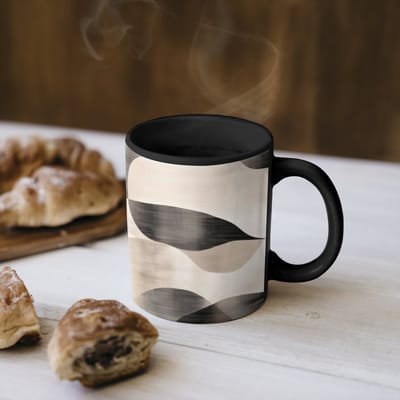 Magische Mok - Foto op Warmte Mokken - Koffiemok - Grillige vormen - Subtiele overgangen - Dynamisch - Magic Mok - Beker - 350 ML - Theemok