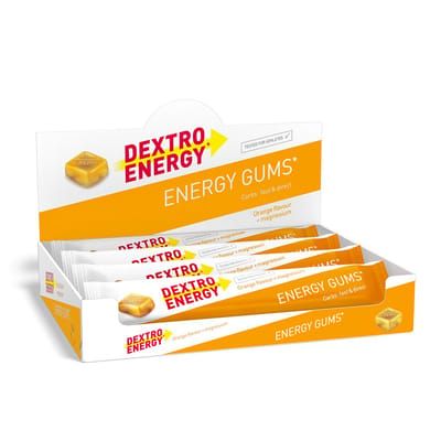 Dextro Energy Energie Gums - Sinaasappel + Magnesium Energie Bar - Vegan Energie Reep - 8 porties (8 x 45 gram)