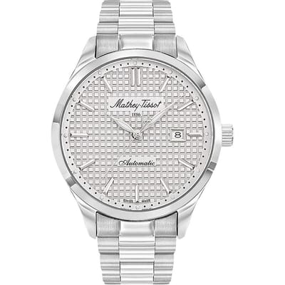 Mathey-Tissot Urban Roestvrij Staal Zilveren Wijzerplaat Automatisch H411ATAS Herenhorloge zilver