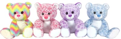 PIA Soft Toys - Pluche Knuffeldier - Gekleurde kat 4 ass. 30 cm
