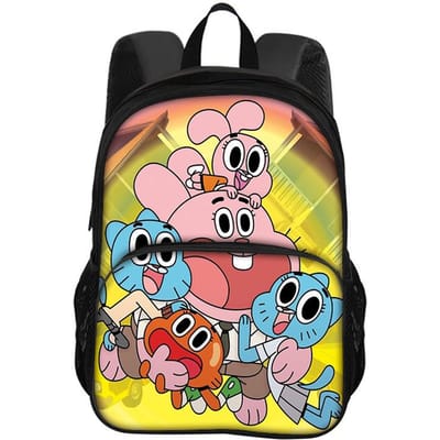 De Geweldige Wereld van Gumball Ronde Voorkant Tas Rugzak Cartoon Anime Bedrukt Student Jongens en Meisjes Nieuwe Rugzak