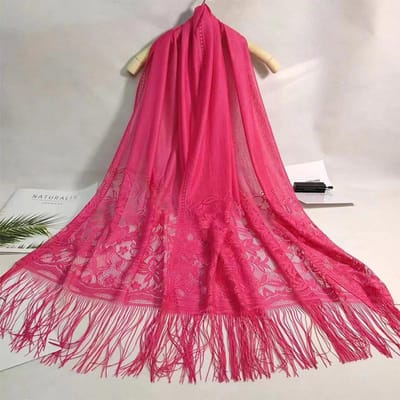 Kant Kwast Sjaal Mode Haar Hoofdband Sjaal Dames Elegant Ademend Buiten Dame Bruiloft Accessoires Po 60x185cm