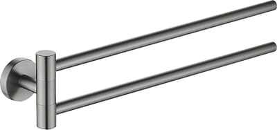Handdoekrek draaibaar gun metal rond