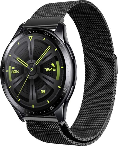 Bandje geschikt voor Huawei Watch 3 / 3 Pro / GT 3 46 mm / GT 3 Pro 46 mm - Zwart Milanese Band