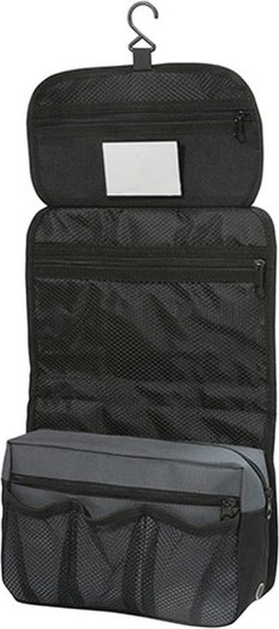 Shugon Toilettas Hangend - ritssluiting - meerdere vakken - ophanghaak - 27 x 17 cm - zwart/ grijs