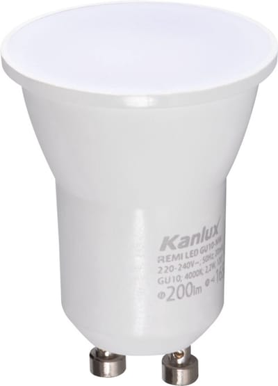 Kanlux -GU10 mini- LED Spot - 2.2W=19W -Warmwit 3000K 230V 35mm