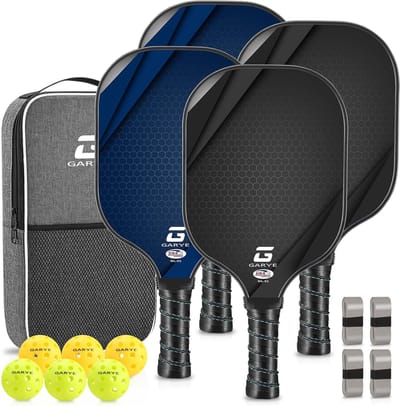 Pickleball Paddles Set - Pickleball Rackets - Recreatief Spelen - Koolstofvezel Lichtgewicht - 399 x 198 cm