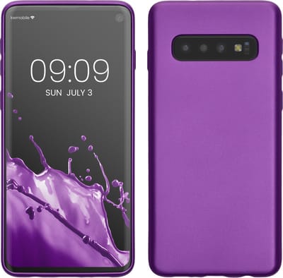 kwmobile telefoonhoesje geschikt voor Samsung Galaxy S10 - Hoesje voor smartphone - Back cover in metallic paars