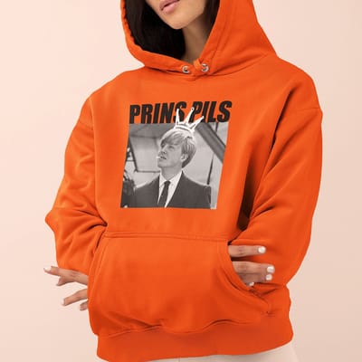 Oranje Koningsdag Hoodie Prins Pils Foto XS