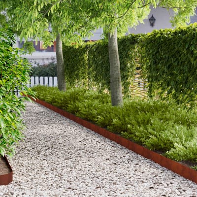 vidaXL - Gazonrand - 10 - st - 103 - x - 15 - cm - Staal - Roestkleurig