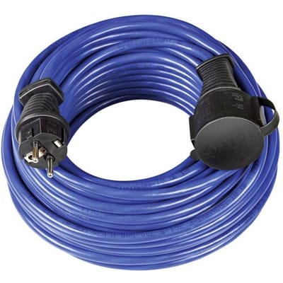 Brennenstuhl BREMAXXÂ® -verlengsnoer (10m kabel, voor kortstondig buitengebruik IP44, voedingskabel bruikbaar tot -35 Â°C, olie- en UV-bestendig) blauw