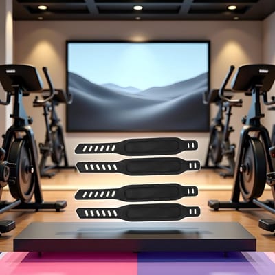 Pedaalriemen Hometrainer - Fietsbanden Vervanging - Sporten Binnen - Verbreed Ontwerp - 2 Paar - Zwart
