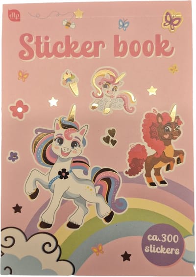 Stickerboek eenhoorns – 15 vellen – 250-300 stickers – eenhoorns, regenbogen, bloemen, vlinders & sterretjes – creatief stickerboek voor school en thuis