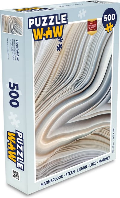 Puzzel Marmerlook - Steen - Lijnen - Luxe - Marmer print - Legpuzzel - Puzzel 500 stukjes