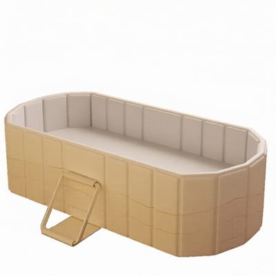 Opvouwbaar Ligbad 150 cm voor Volwassenen - Draagbare Full Body Badkuip met Afvoerslang - Ideaal voor Ontspanning, IJsbad, Herstel na Sport en Familie Spa