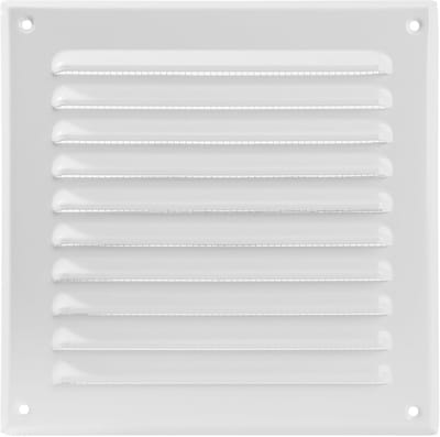 Vierkant Ventilatierooster - Luchtrooster Afdekking - Ventilatie Verbeteren - Met Insectengaas - 6x6 Inch - Wit