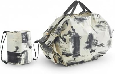 Opvouwbare Koeltas - Koelbox Tas - Boodschappen en Picknick - Direct Inklapbaar - 20 Liter Capaciteit - Wit Naturel