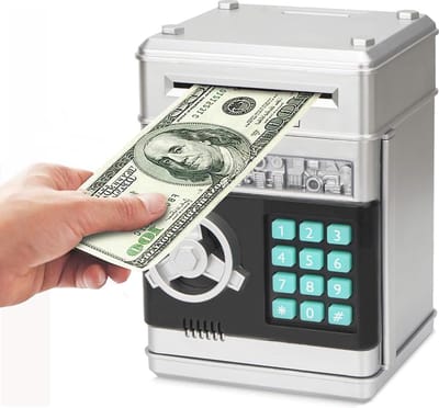 Elektronische Spaarvarken - Mini ATM voor Kinderen - Spaarbox met Wachtwoordbeveiliging - Leuke Muntbank voor Jongens en Meisjes