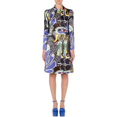 Moschino Psychedelic Print Coat Black Maat: 38 | Blousejurken Outlet | Dames | Zwart