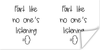 Poster Spreuken - Quotes - Fart like no one's listening - Scheet - 120x60 cm