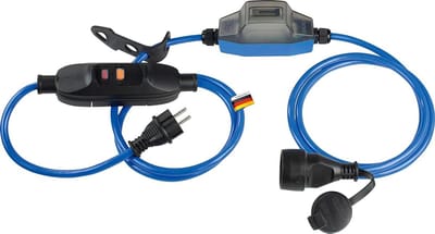 Stroommeter - Energieteller MID - Stroomverbruik Meten - Ingebouwde PRCD - 230V 16A - Zwart/Blauw
