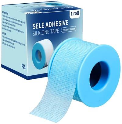 Dailygoods- Medische Tape Waterdicht - Siliconen Tape - Herbruikbare Plakband - Voor Gevoelige Huid - 2,5 cm × 3,6 m - Scheurbaar - Chirurgische Tape