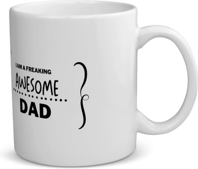 Akyol - i am a freaking awesome dad koffiemok - theemok - Vader - geweldige vader - liefste papa - verjaardag - cadeau - kado - bedankje - geschenk - 350 ML inhoud
