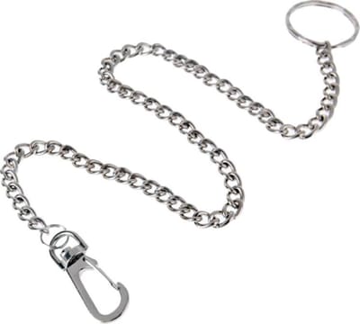 Fako Bijoux® - Sleutelketting - Broekketting - Portemonnee Ketting - 38cm - Zilverkleurig
