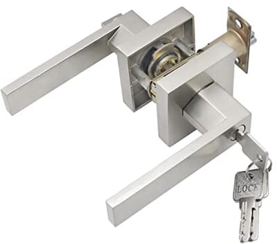 Deurslot Aluminiumlegering voor Slaapkamer en Kantoor - Privacy Deurslot met Draaipunt en Sleutels, Grendelmaat 60/70 mm