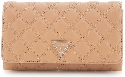 GUESS schoudertas Giully II Xbody Flap Organizer Beige Lichtbruin