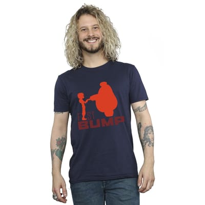 Disney Heren Big Hero 6 Baymax Fist Bump Cutout T-Shirt (Marineblauw)