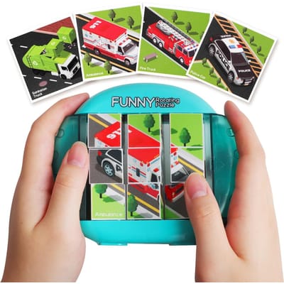 4-IN-1 Draaibaar Puzzel ideaal voor Kinderen Fidget Speelgoed 3 4 5 6 7 8 Jaar Oude Puzzels in 1 Fijne Motoriek Cadeau Jongens & Meisjes Leeftijden 3+