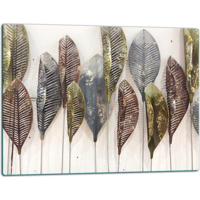 TMK ArtDeko Serie - Glazen Snijplank - 52x40cm - Veelkleurig - Pioenkleurig Motief