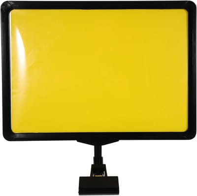 1 stuk dubbele standaard display voedselclip houder voor prijsadvertenties en retaillabels - handige plastic producten voor voedselpresentatie