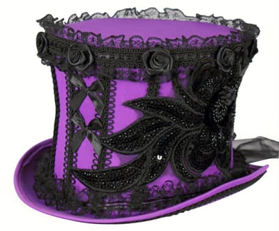 Hoge hoed Lace Star Paars Volwassenen Unisex Paars Clowns en Circus Maat 58