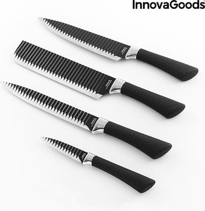 InnovaGoods Swiss Q Namiutsu Black Shark Messenset (4 Stuks)