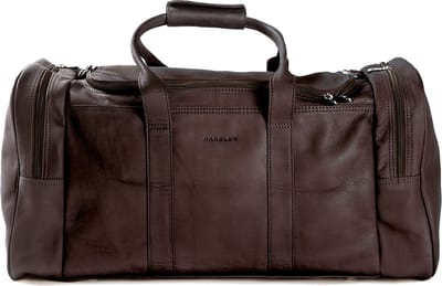 HAROLD'S Leren Reistas Country Travelbag Brown Donkerbruin