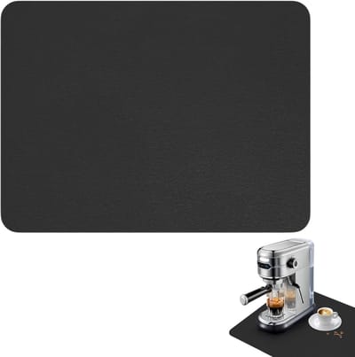absorberende afdruipmat van microvezel, 40 x 30 cm, antislip, voor keuken, werkblad en koffiezetapparaat