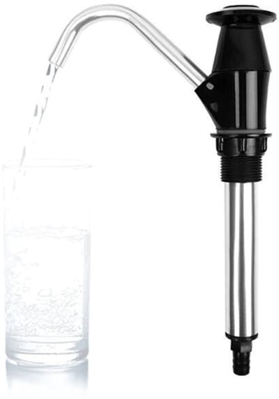 Handmatige waterpomp draagbare handmatige gootsteen waterpomp kraan geschikt voor camper reizen, kampeertrailer - pomp-uit kraan pomp handmatige waterpomp zwart