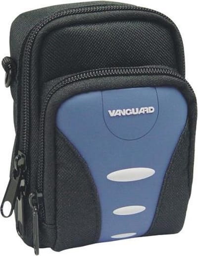 Vanguard | Porto 5 | Compactcamertas | Riemlus en Nekkoord | Binnenmaat 8,5 x 5,5 x 3,5 cm | Zwart-Blauw