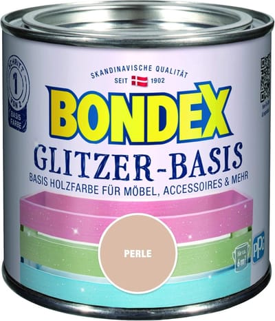 Bondex 424674 Glitter Base Pearl 0,5 L - Verf met glitter voor 6m² - Glitterverf beschermt het hout en creëert glinsterende blikvangers